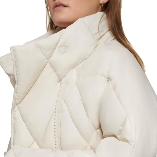 Vista 5 de Calvin Klein Asym Light Puff con cremallera frontal y dobladillo elástico para mujer