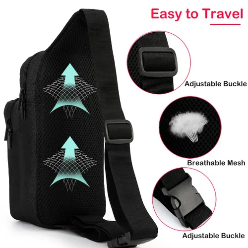 Vista 4 de Owngen Travel Bag for Nintendo SwitchLiteOLED, for Zelda Tears of the Kingdom Portable Sling Shoulder Crossbody Carrying Storage Accessories