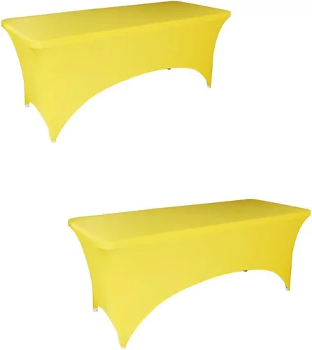 Vista 8 de 2 manteles de 6 pies, mantel de elastano color morado claro, mantel rectangular elástico ajustable de 6 pies, protector de mesa lavable de 6 pies