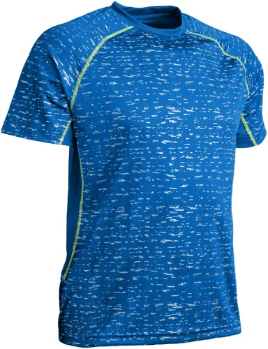 Vista 4 de WILDSPARK Camiseta reflectante de rendimiento para hombre, camiseta de alta visibilidad para hombre, manga corta, protección solar UPF 50+
