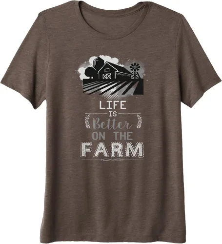 Vista 8 de Camiseta premium Support Local Farming Life Is Better On The Farm, Negro, S
