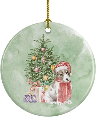 Vista 53 de Caroline's Treasures Bulldog, Bulldog inglés #2 y árbol de cerámica adorno colgante para árbol de Navidad, decoración colgante para el hogar