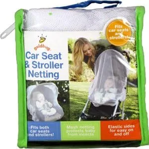 Vista 2 de Asiento de coche y carriola Malla – Proteger Bebé Contra Insectos, 1 PC, (Oro Bug)