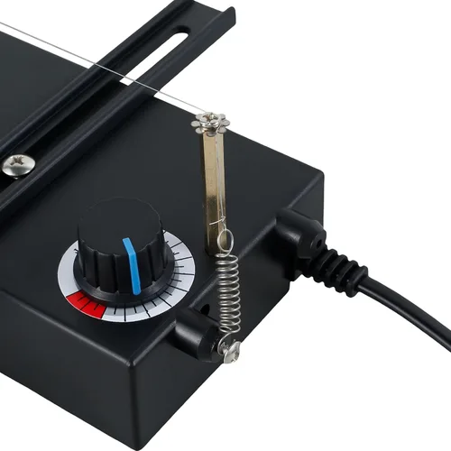 Vista 7 de Cortador de cuerda eléctrico con 3 cables de calefacción, máquina cortadora de cinta caliente ajustable, herramienta de corte de cinta eléctrica