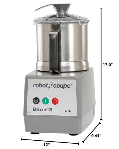 Vista 6 de Robot Coupe Blixer - Procesador de alimentos de 3 velocidades con cuenco de acero inoxidable de 3.5 cuartos de galón, 120 V