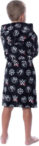Vista 4 de INTIMO WWE Wresting Hero Logos - Bata de baño con capucha para niños, Back