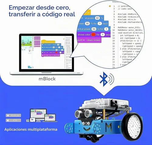 Vista 8 de Makeblock Paquete de kit de robot mBot + control remoto