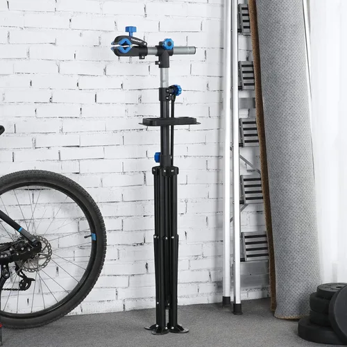 Vista 2 de Yaheetech Soporte de reparación de bicicletas Pro Rack ajustable 52 - 75in w/brazo telescópico