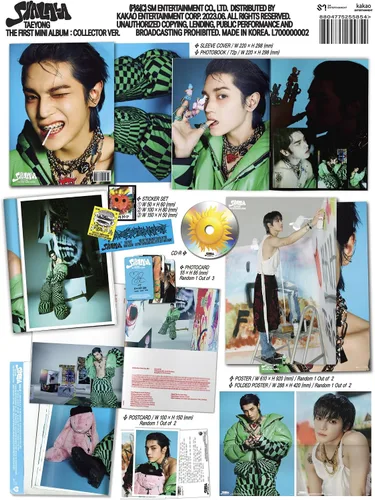 Vista 2 de NCT Taeyong SHALALA 1er mini álbum versión coleccionista CD+1p póster+1p póster plegado en paquete+72p PhotoBook+1p PhotoCard+1p Postcard+3ea