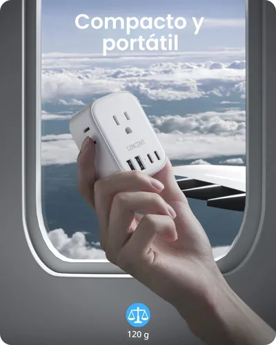 Vista 7 de LENCENT Adaptador europeo plegable del enchufe del viaje, de los E.E.U.U