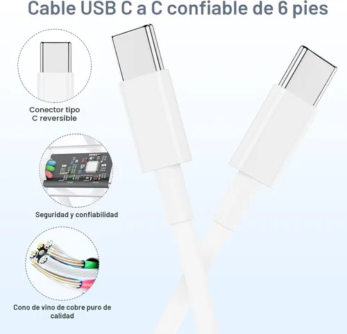 Vista 3 de Cargador rápido para iPhone 17 16 15, bloque de carga USB C de 20 W para Apple iPhone 17 Pro Max/17 Air/16 Pro/15 Plus, iPad de 12/11