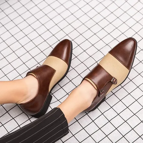 Vista 5 de HuitJours Mocasín Penny de dos tonos para hombre, zapatos de vestir sin cordones, zapatos de barco casuales, mocasines