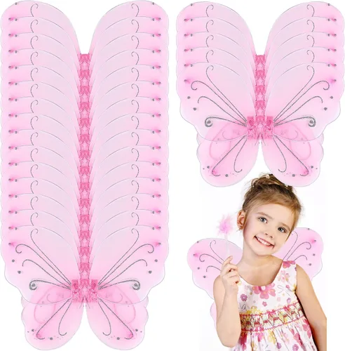 Vista 14 de Chivao Fairy Wings Butterfly Girl Halloween Costume
