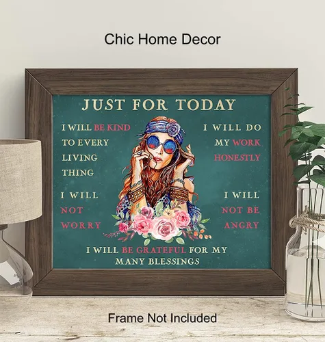 Vista 3 de Arte y decoración de pared bohemios inspiradores, póster motivacional de 8 x 10 pulgadas, afirmaciones positivas, regalos de aliento para mujeres