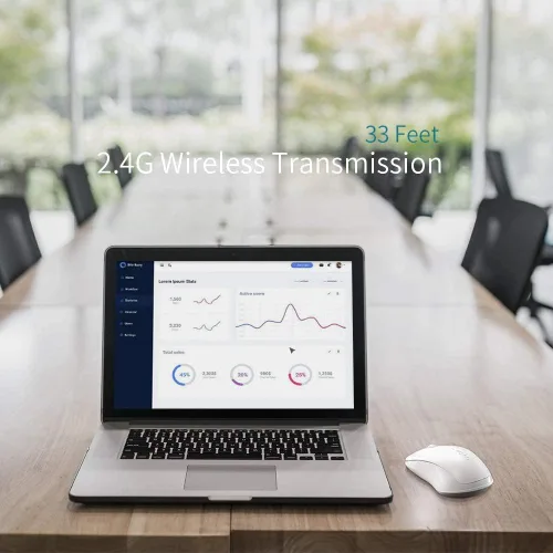 Vista 9 de Rapoo Ratón inalámbrico silencioso 1680, 2.4 GHz inalámbrico con receptor USB, 1K DPI, mouse de computadora de 3 botones con duración de batería