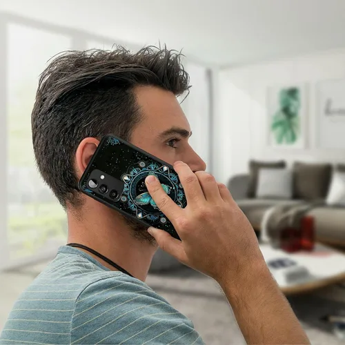 Vista 7 de Rossy Funda para teléfono Galaxy A13 5G para Samsung A13 5G 2022 con patrón de mariposa azul artístico para mujeres y hombres, funda delgada y suave