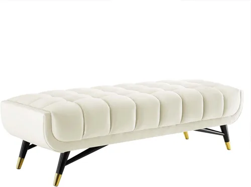 Vista 10 de Modway Adept - Banco de terciopelo de rendimiento de 47.5 pulgadas, color gris