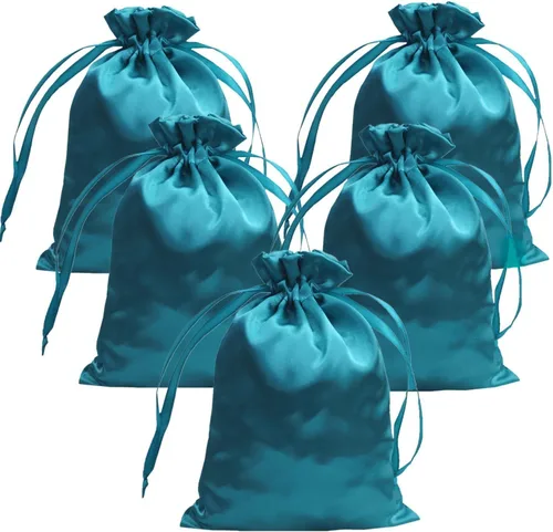 Vista 18 de 35 Piezas Bolsas de Regalo de Satén Beige de 5 x 7 Pulgadas - Bolsas de Baby Shower - Bolsas de Favores de Boda - Bolsa de Tela con Cordón - Bolsas