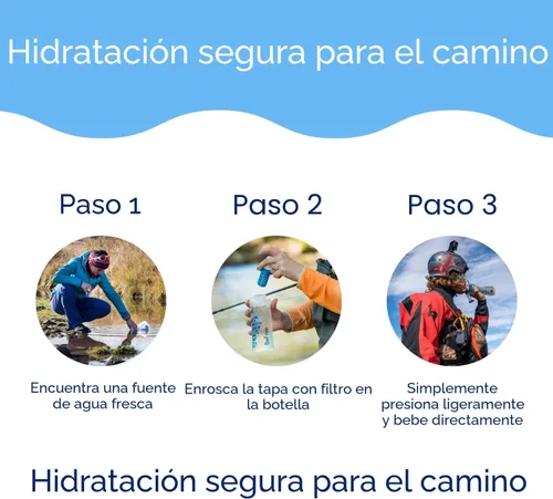 Vista 5 de Katadyn BeFree - Botella de filtro de agua plegable ultraligera de 1.0L para senderismo, camping, mochilero