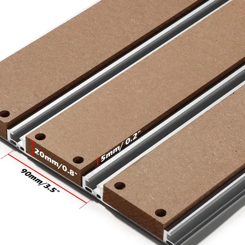 Vista 5 de Genmitsu 6060 Mesa de Tablero de Desperdicio Híbrida de Aluminio y MDF para Máquina de Router CNC PROVerXL 4030 a 6060 Kit de Extensión de Eje XY
