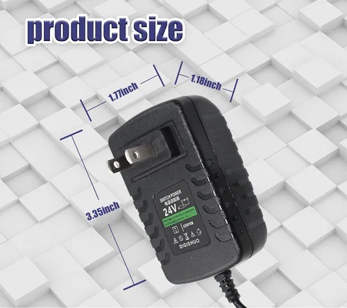 Vista 4 de Adaptador de fuente de alimentación DC 24V 1A 24W Interruptor transformador AC 110V/220V a DC 24V 1amp Convertidor de conmutación Controlador LED