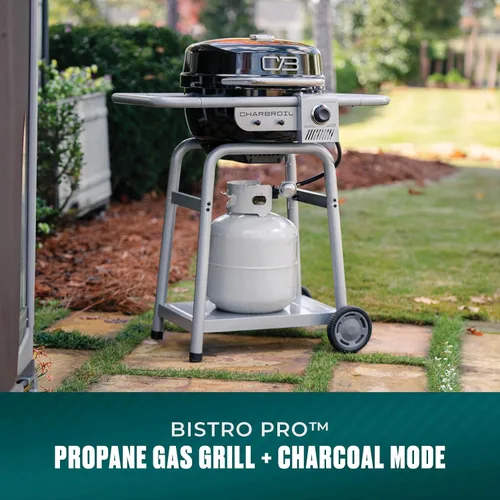 Vista 2 de Charbroil Bistro Pro - Parrilla de gas para espacios pequeños y patios, color negro - 25302161