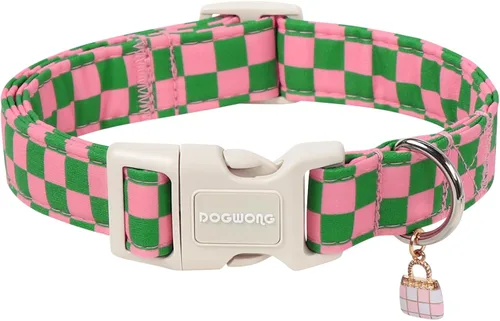 Vista 16 de DOGWONG Collar para perro de San Valentín, collar ajustable de algodón con corazón de caramelo azul, perfecto para perros pequeños a medianos