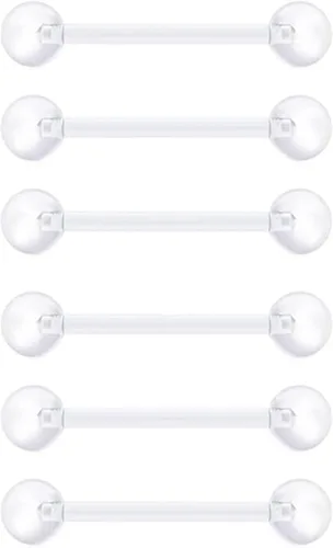 Vista 4 de Joyería de Piercing Transparente Retenedores de Piercing Transparentes Anillos de Nariz Anillo de Ombligo Anillo de Tabique Ceja Labio Cartílago