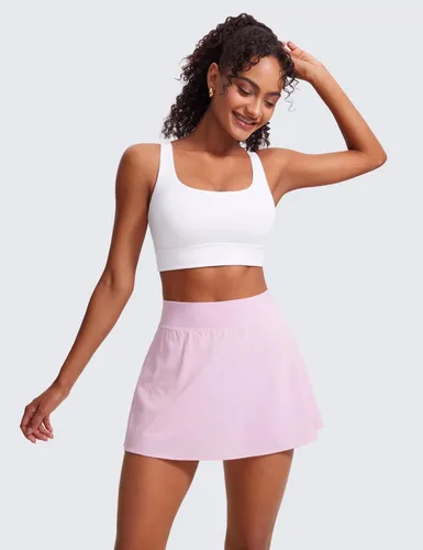 Vista 133 de CRZ YOGA Butterluxe - Brasier deportivo con espalda en U para mujer, cuello redondo, acolchado, de bajo impacto, para yoga, entrenamiento