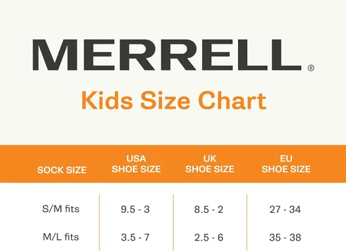 Vista 2 de Merrell MOAB - Calcetines acolchados de peso medio para niños, control de humedad Coolmax y soporte de arco