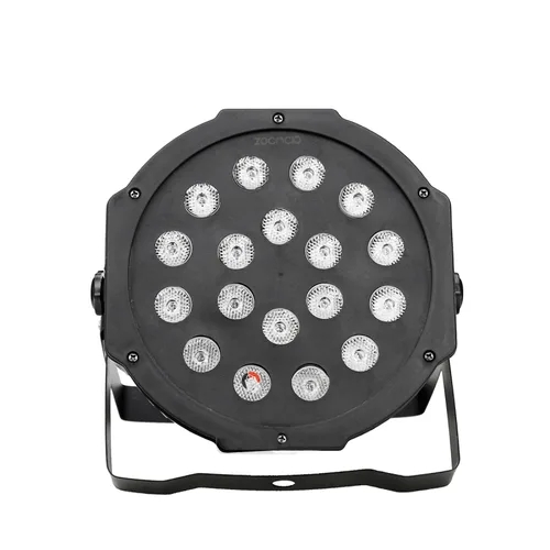 Vista 3 de Reflector Redondo 18 Led Flat Par Light Fiestas O Discotecas