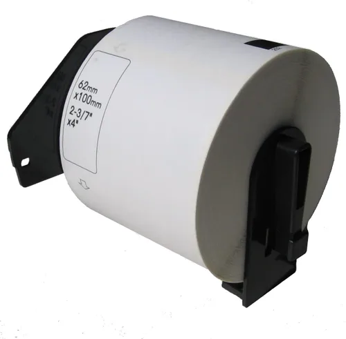 Vista 2 de DK-1202. Compatible con etiquetas blancas Brother DK-1202 de 2-3/7" x 4" (1 rollo)
