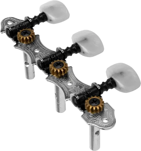Vista 5 de Afinadores de cuerdas de guitarra clásica, cabezales de máquina, clavijas de afinación, clavijas 3L3R 1:14 compatibles con guitarra clásica