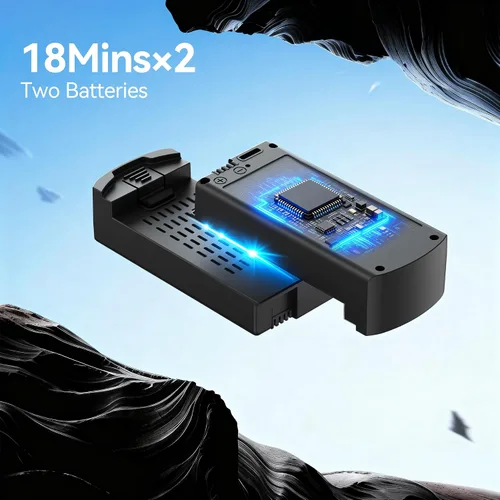Vista 7 de Drone con cámara para adultos 4K, motor sin escobillas plegable RC Quadcopter para principiantes, 36 minutos de vuelo con 2 baterías, lente