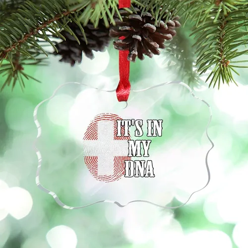 Vista 33 de Adorno de Navidad personalizado del Reino Unido 2023 It's in My DNA, adorno de huellas dactilares para decoración de árbol de Navidad, recuerdo