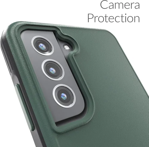 Vista 3 de Crave Slim Guard Para Galaxy S21 FE Caso, A Prueba De Golpes Para Samsung Galaxy S21 FE 5G (6.4 Pulgadas) - Verde Bosque
