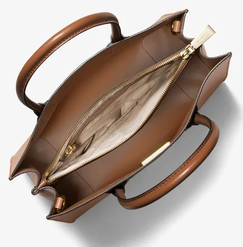 Vista 3 de Michael Kors Mercer Bolso grande de cuero Saffiano, equipaje