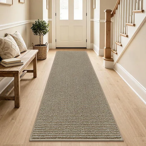 Vista 23 de BEQHAUSE Alfombra de Entrada de 20"x32" Tapete Interior para Puerta Antideslizante Lavable, Alfombras de Pasillo Absorbentes y Resistentes a Manchas