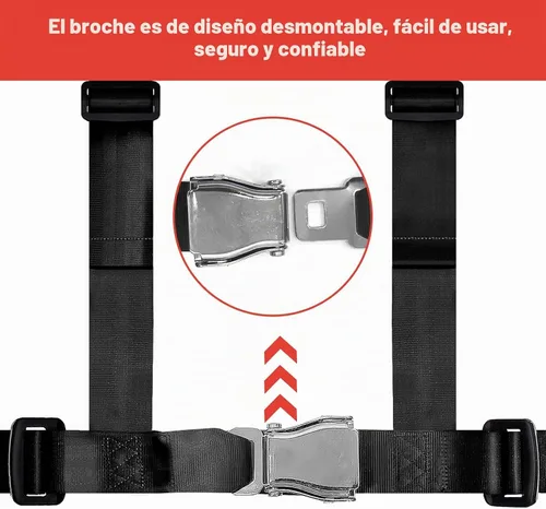 Vista 4 de Yakitoko Universal Set de arnés de seguridad de 4 puntos 2" Negro, se adapta a Go Kart, UTV, ATV, carreras