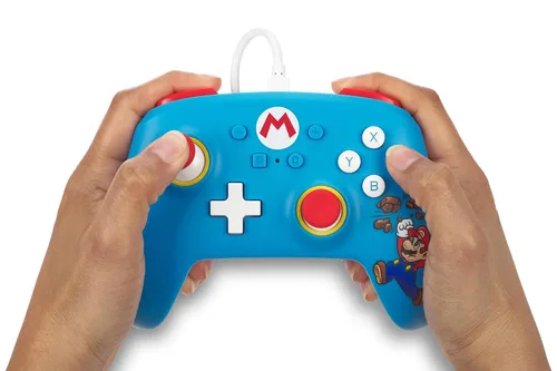 Vista 2 de PowerA Nintendo Switch Wired Controller - Brick Breaker Mario, Mario Switch Controller, Detachable 10ft USB Cable, Plug & Play, Officially Licensed