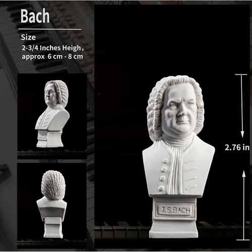 Vista 6 de Music Composers - Juego de 10 figuras de resina de escultura de artista famoso barroco a romántico, figuras coleccionables, réplica de estatua
