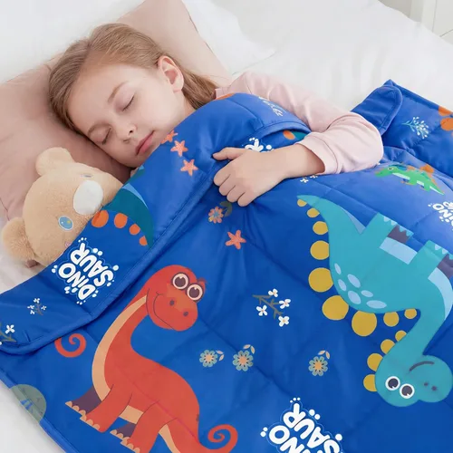 Vista 41 de Manta con peso – Manta pesada con patrón de animales de 7 libras – Manta transpirable tamaño pequeño (41 x 60 pulgadas, 7 libras)
