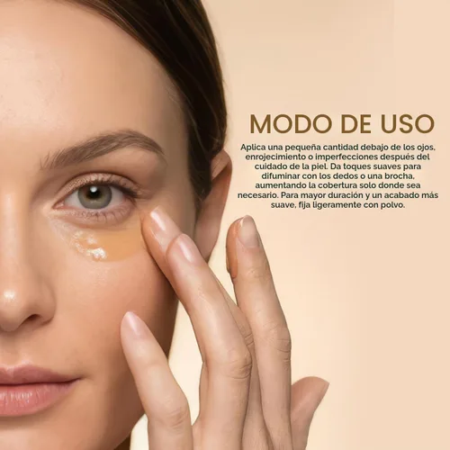 Vista 6 de Palladio Corrector de cobertura completa – Fórmula cremosa para rostro y debajo de los ojos, disfraza ojeras, manchas, líneas finas, unifica el tono