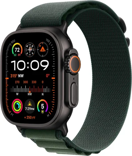 Vista 17 de Apple Watch Ultra 2 [GPS + Celular 49mm] - Caja de titanio negro con correa negra Trail Loop, S/M (Renovado)
