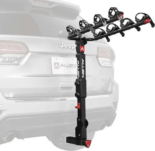 Vista 9 de Allen Sports Deluxe Soporte de enganche para 4 bicicletas (receptor de 2 pulgadas), color negro