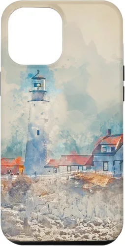 Vista 25 de iPhone 16 Artistic Lighthouse Painting Case