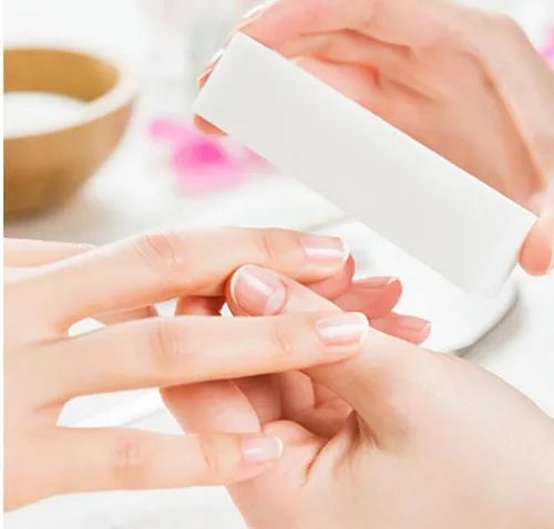 Vista 6 de Kit de herramientas para el cuidado de uñas, juego de 14 limas de uñas, bloque de amortiguador, esponja pulida, pinza de cutícula y empujador