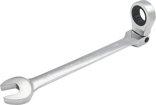 Vista 19 de Llave combinada de trinquete de cabeza flexible de 1 pulgada SAE 72 dientes de 12 puntos de trinquete de caja de trinquete herramientas de llave