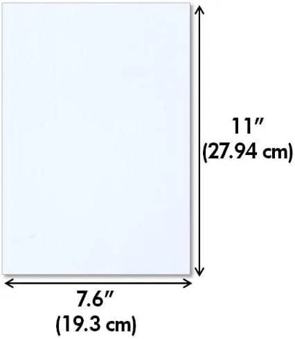 Vista 2 de K&R Plastics, Inc. Hojas de estireno 7.6x11x.030 Blanco - Paquete de 4