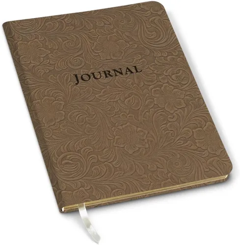 Vista 10 de Diario de cuero Gallery Leather - Elaborado en Maine, EE. UU. - Elegante cuaderno de escritura de cuero con 192 páginas rayadas - Un espacio
